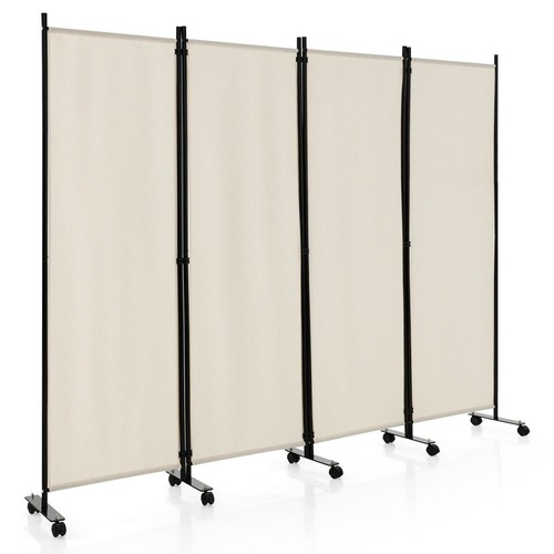 Panel room divider wheels - panel, on