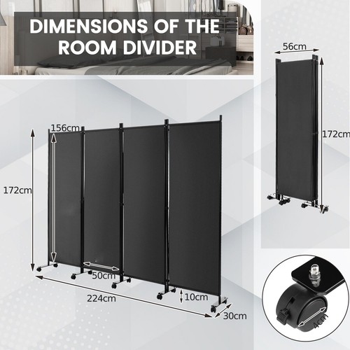 Panel room divider wheels - 4,